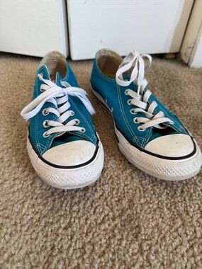 Teal Converse Canvas Low-Top Sneakers